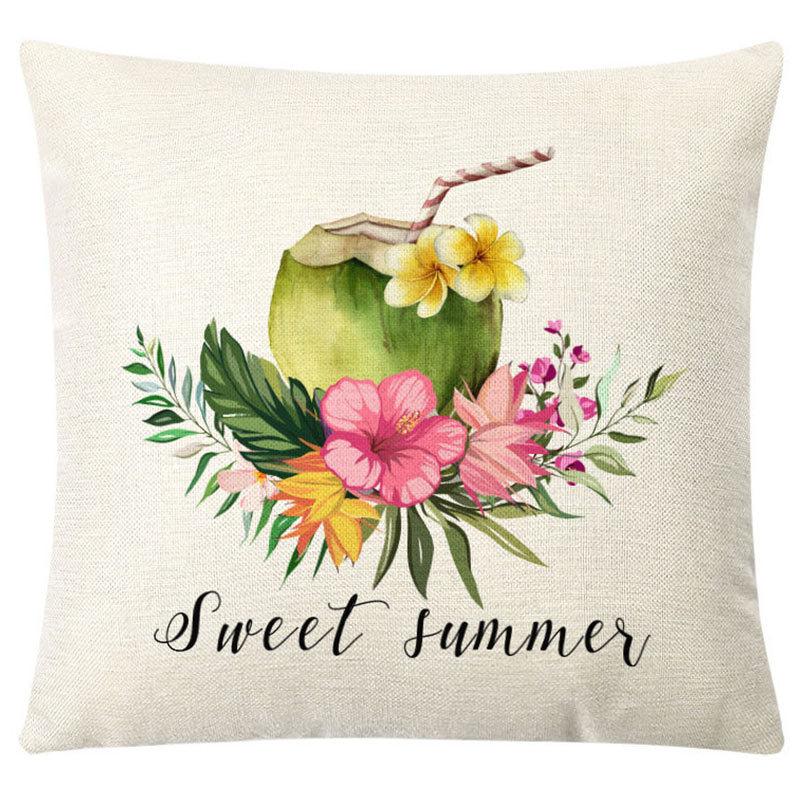 Pillow Farm Sunflower Pillow Cover Happy Summer Thanksgiving Car Waist Support Cushion Home Pillow Cover