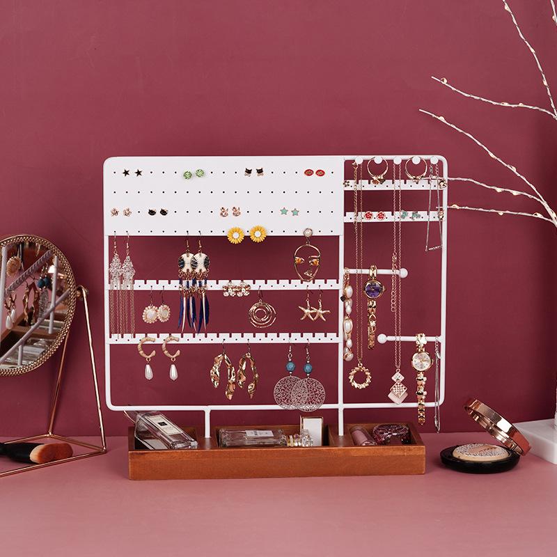 European Style Metal Jewelry Rack+multifunctional Earring Storage Earring Rack Bracelet Ring Necklace Jewelry Display Rack