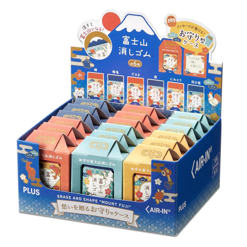 Plus Fuji Fuji Prüfungsunterstützung See-Kran und und Luft-in Berg. Radiergummi, Mt. Amulett, '25, Brasse, Schildkröte, Daruma, Hirsch, Huhn, Maneki-neko Designs, ER-100AF,