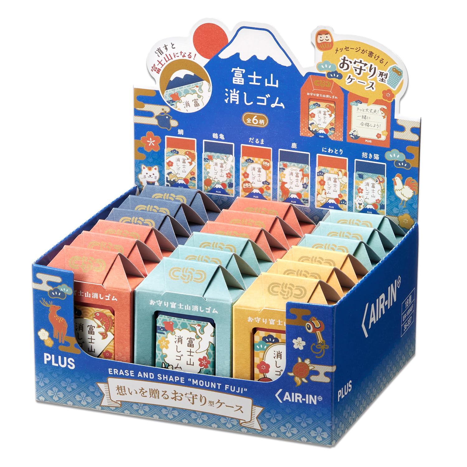 

Plus Fuji Fuji Exam Support Sea Crane and and Air-in Mt. Eraser, Mt. Amulet, 25, Bream, Turtle, Daruma, Deer, Chicken, Maneki-neko Designs, ER-100AF,