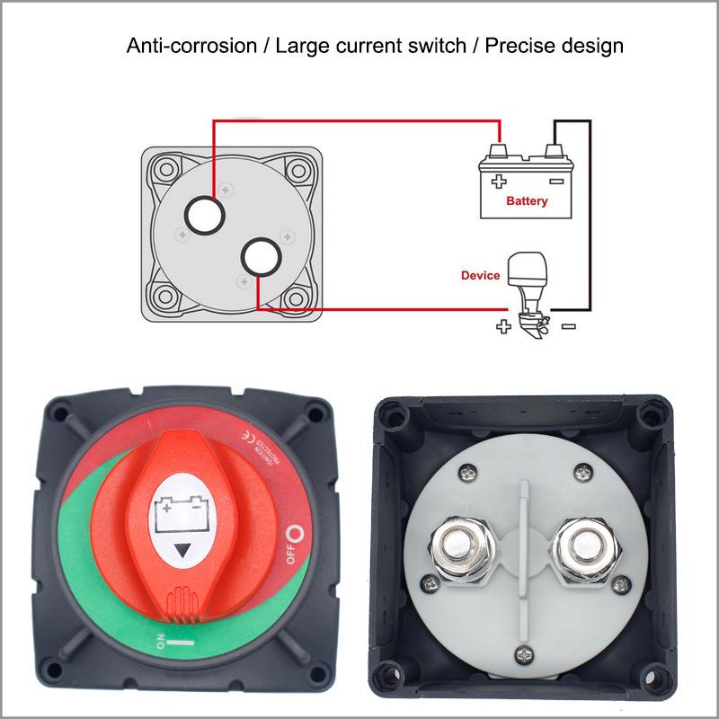 600A High Current Battery Disconnect Switch for Yacht, RV, ATV, UTV, and Truck