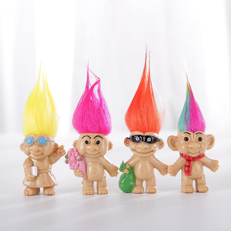 Retro Troll Doll: 8 Unique Styles - Furry & Injection Molded Indian Design