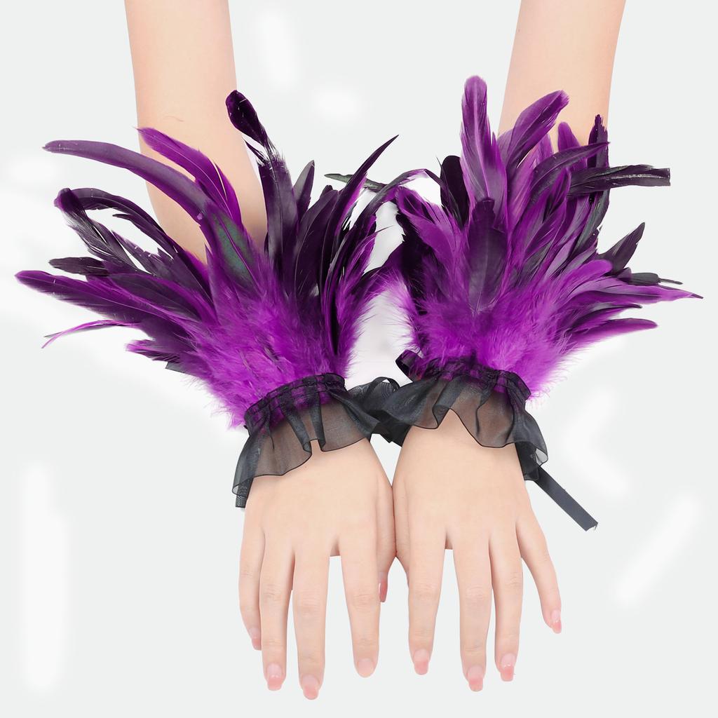 Kleiderdekoration, Handaccessoires, Chiffongarn, Federarmbänder und Ärmel, Party- und Tanzverkleidung, Vielseitige Handschuhaccessoires