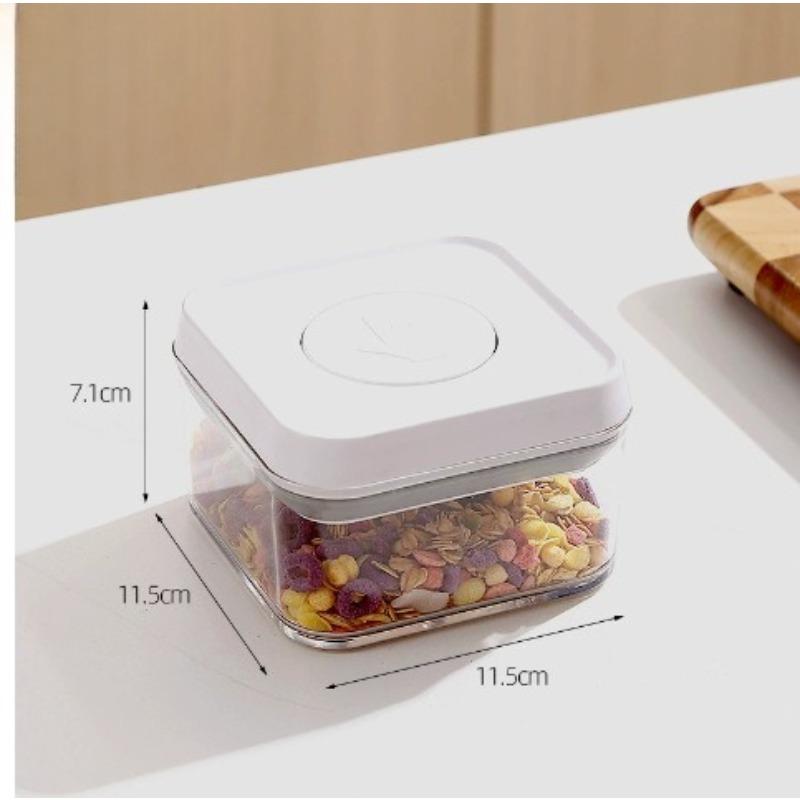 Kitchen Push-button Multi-grain Sealed Container for Food-grade Dried Fruits and Snacks Storage Plastic Storage Can