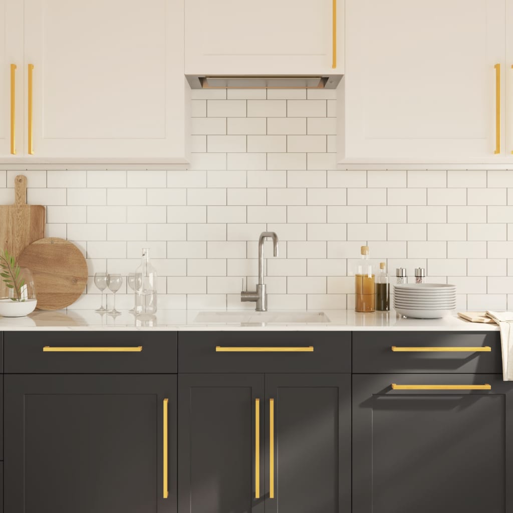 Cabinet Handles 10 Pcs Golden 320 Mm Stainless Steel