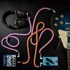 MyVolts Candycord Guitar Audio Cable Large Monojack to Angled Monojack Curly 100cm to 200cm Licorice Black