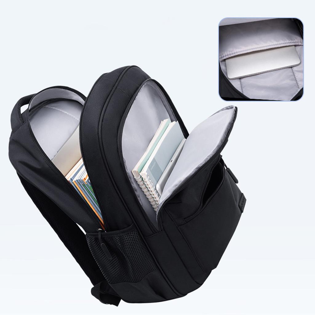 Versatile Backpack Trendy Washable Schoolbag Back To School Clothes Black Grey Blue Red School Student Backpack for Women Men
