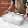 Stainless Steel Deep Food Tray with Lid