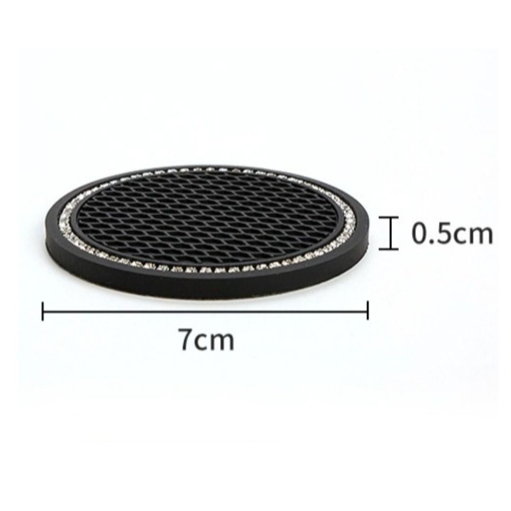 10 PCS Round Drink Pad Rhinestone Anti-slip Mat Universal Cup Holder  Automotive