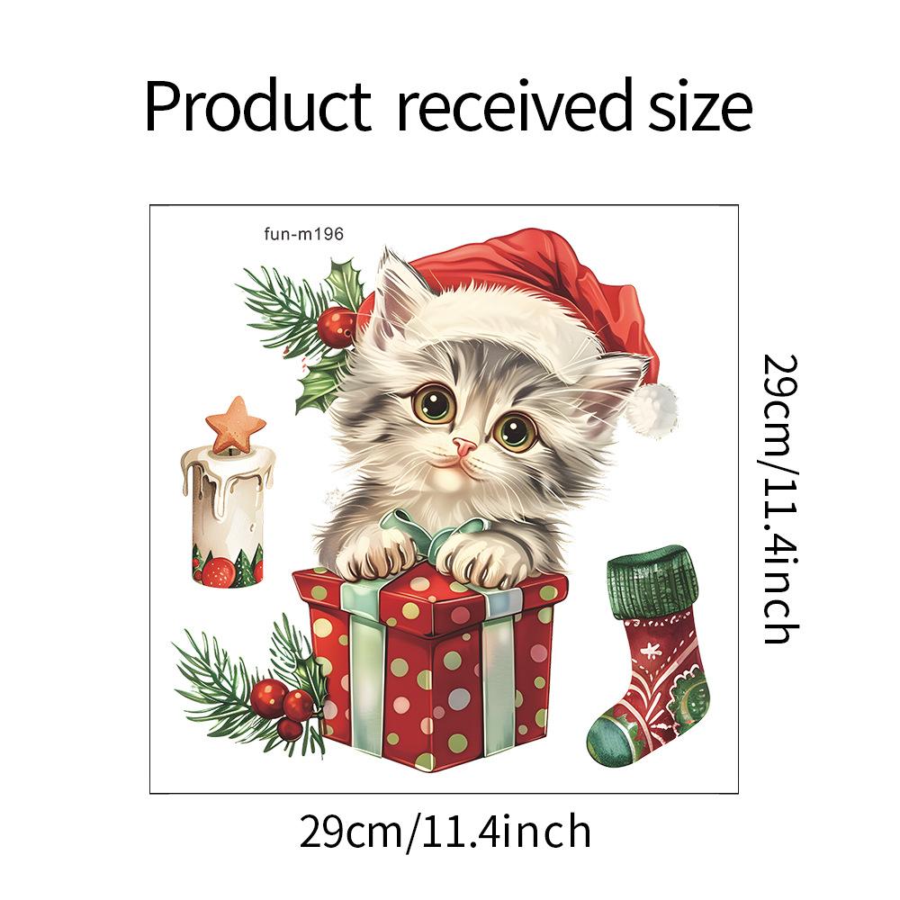 

Fun-m196 Рождественские украшения для кошачьего туалета с ванной комнатой, наклейки для украшения дома 29*29CM/fun-m196