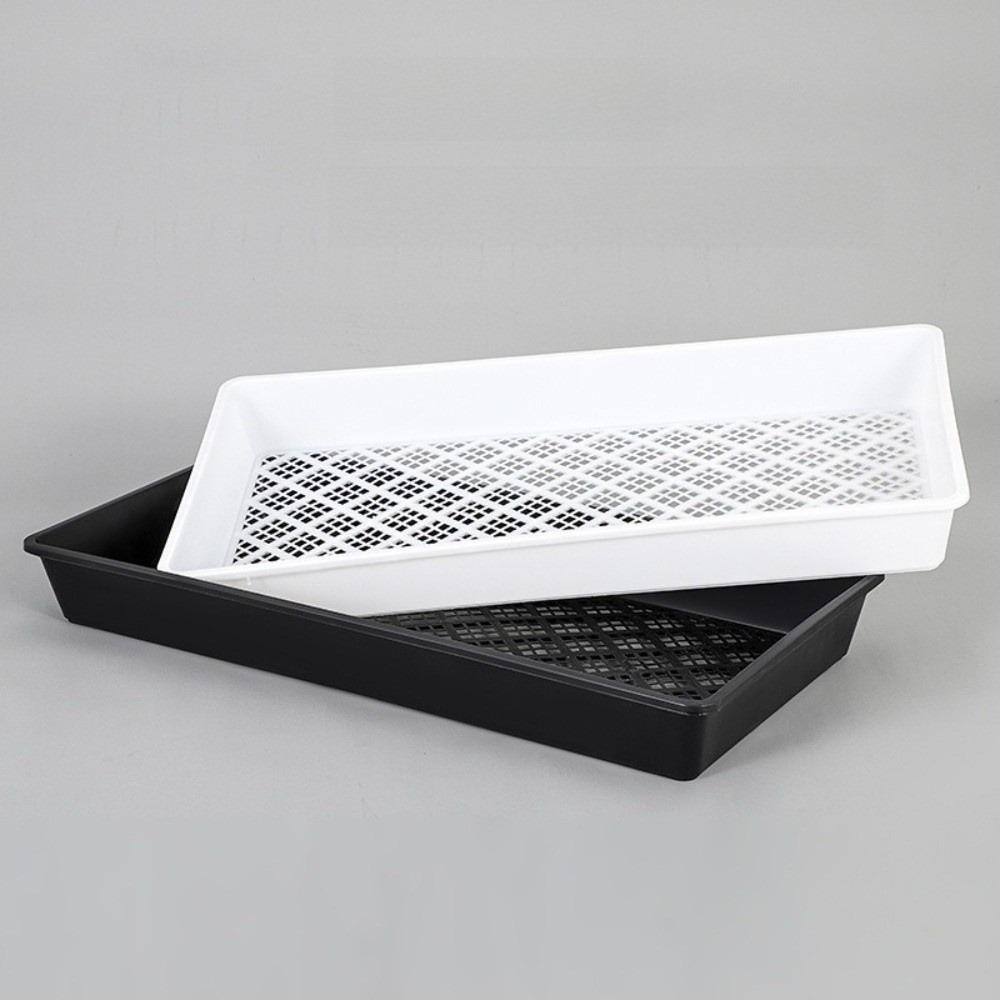 2pcs 21x10in Plastic Nursery Trays with Holes Hydroponic Growing Tray  Greenhouse