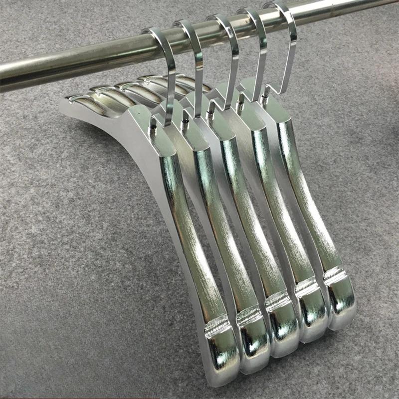 High-grade Women Coat Hanger,PP Imitation Wood Grain Hangers for Clothes Dress,Non-slip with Groove Clothing Rack for Pants,5pcs