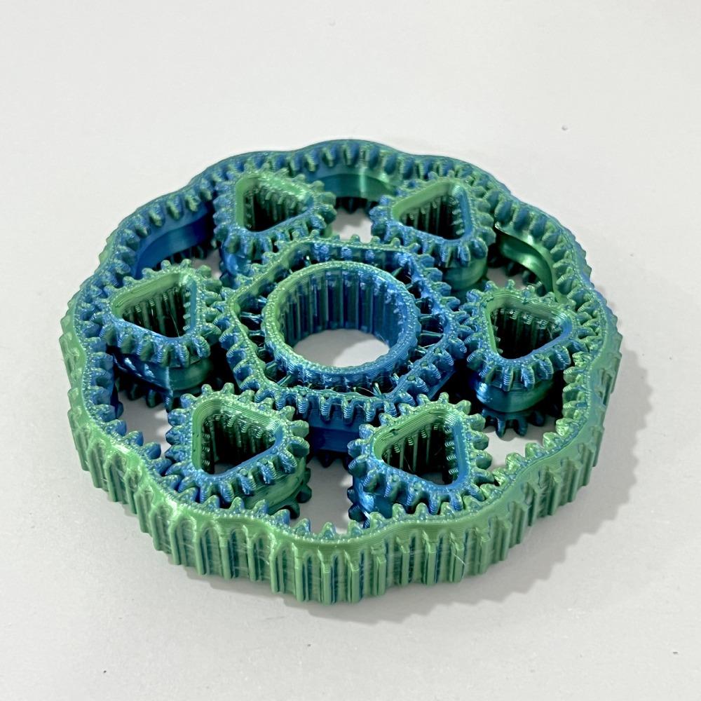3D Printed Fidget Gear Spin Toy Sensory Gear Fingertip Toy Hand Spinner  Children's Gifts