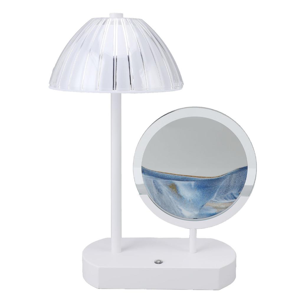 Bewegliches Sandkunstbild Tischlampe Wiederaufladbar Kreativ Augenschonend Nachttischleuchte Kabellos Schreibtischlampe