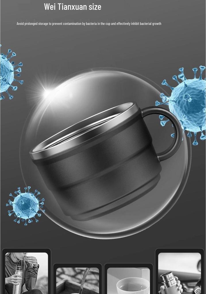 316 Stainless Steel Thermos Flask - Large Capacity, Portable Water Bottle for Travel, Outdoor & Car Use, Heat & Cold Preservation.