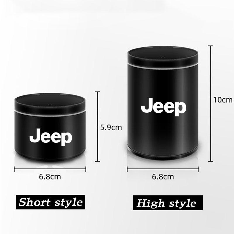Portable Smoke Car Ashtray Cigarette Ash Ashtray Car Cup Holder Sticker For Jeep Renegade Wrangler Cherokee Compass Accessories AKY1