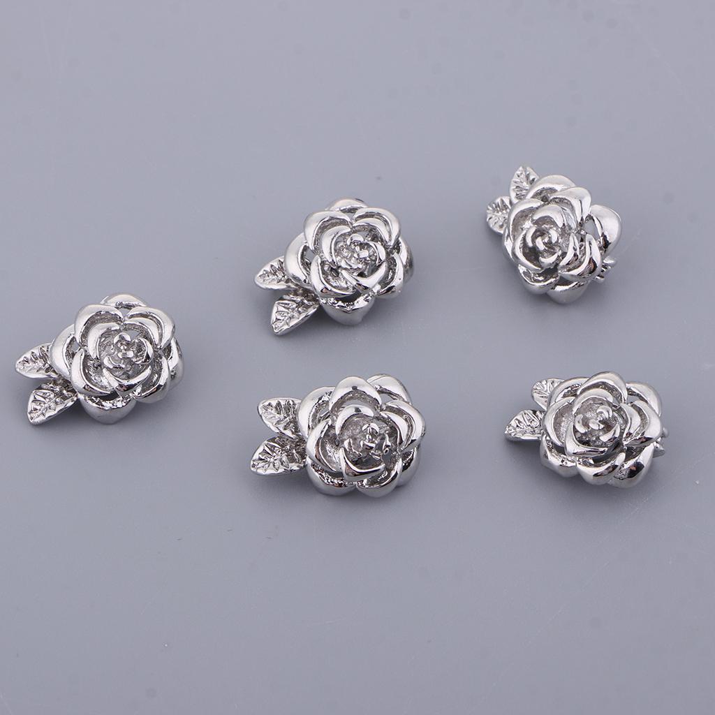 5Pak Rose Flower Magnetic Clasps DIY Armbånd Kroker Endespenne smykker