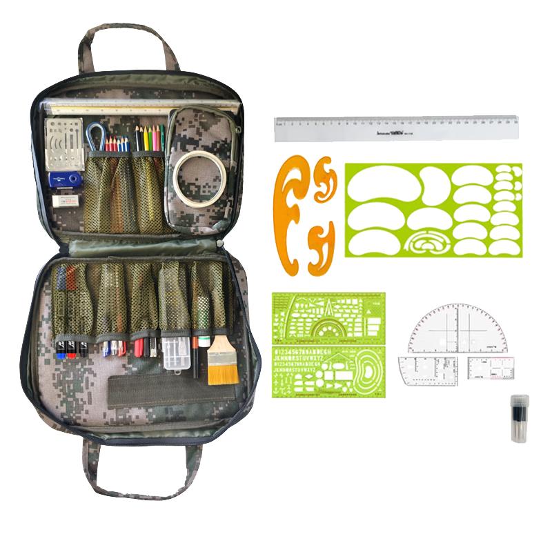 Tactical Topography Map Plotting Tool Set with Starry Sky Pen Clip