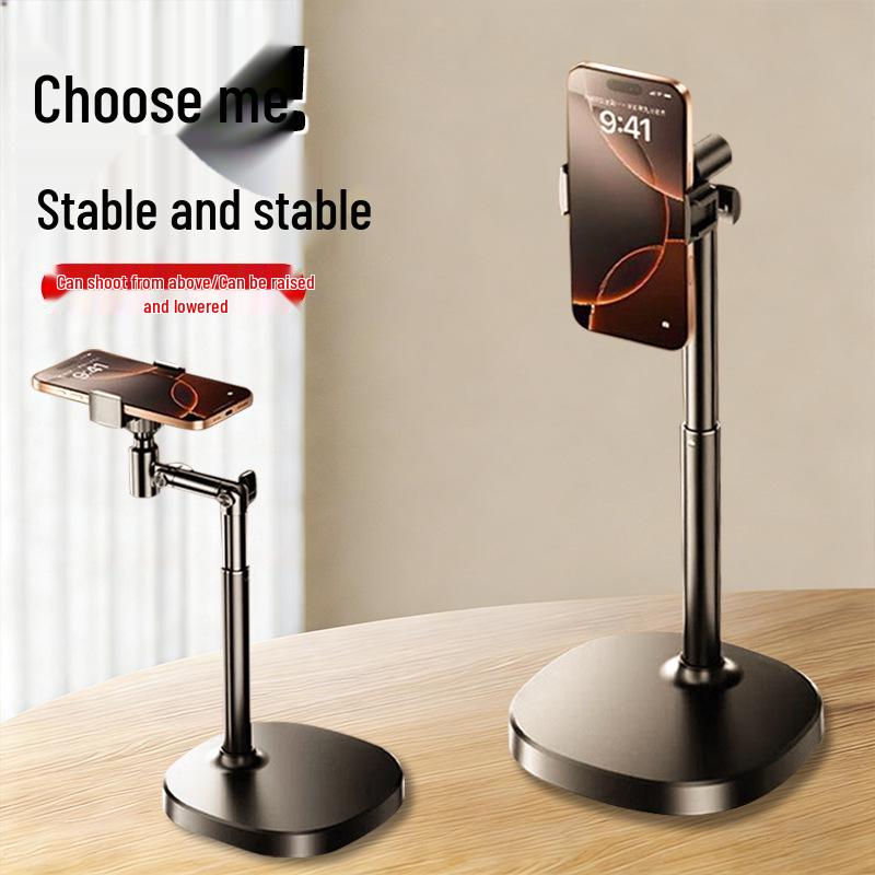 Adjustable Portable Mobile Stand for Streaming, Photography, Selfies & Drama Watching Desktop Microphone Clip (Plastic Rod Color Box)