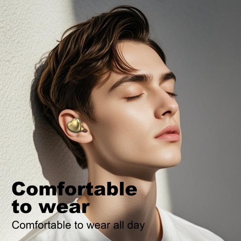 Lovely Heart Shape Wireless Earphones Earbuds With Modern Wireless Headphones And Comfortable Fit For Daily Use TE-I3