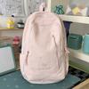 Schoolbag Korean Ins Cream Solid Color Floral Embroidery Student Backpack Fresh and Sweet Soft Girl Atmosphere Travel Backpack