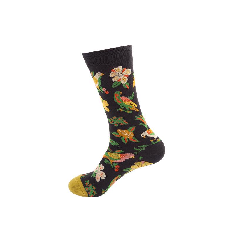 Moyu Trendige Baumwollsocken in Wadenhöhe mit Aufdruck für Damen und Herren – Herbst/Winter Kollektion