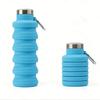 1pc Collapsible Water Bottle, Reuseable BPA Free Silicone Foldable Bottles Portable Hiking Cup For Outdoor Mountaineering Tours