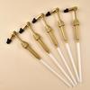 6Pcs Gold Coffee Syrup Pump Dispenser Long Spout No Drip Design for Coffee Milk Tea Home Office Party