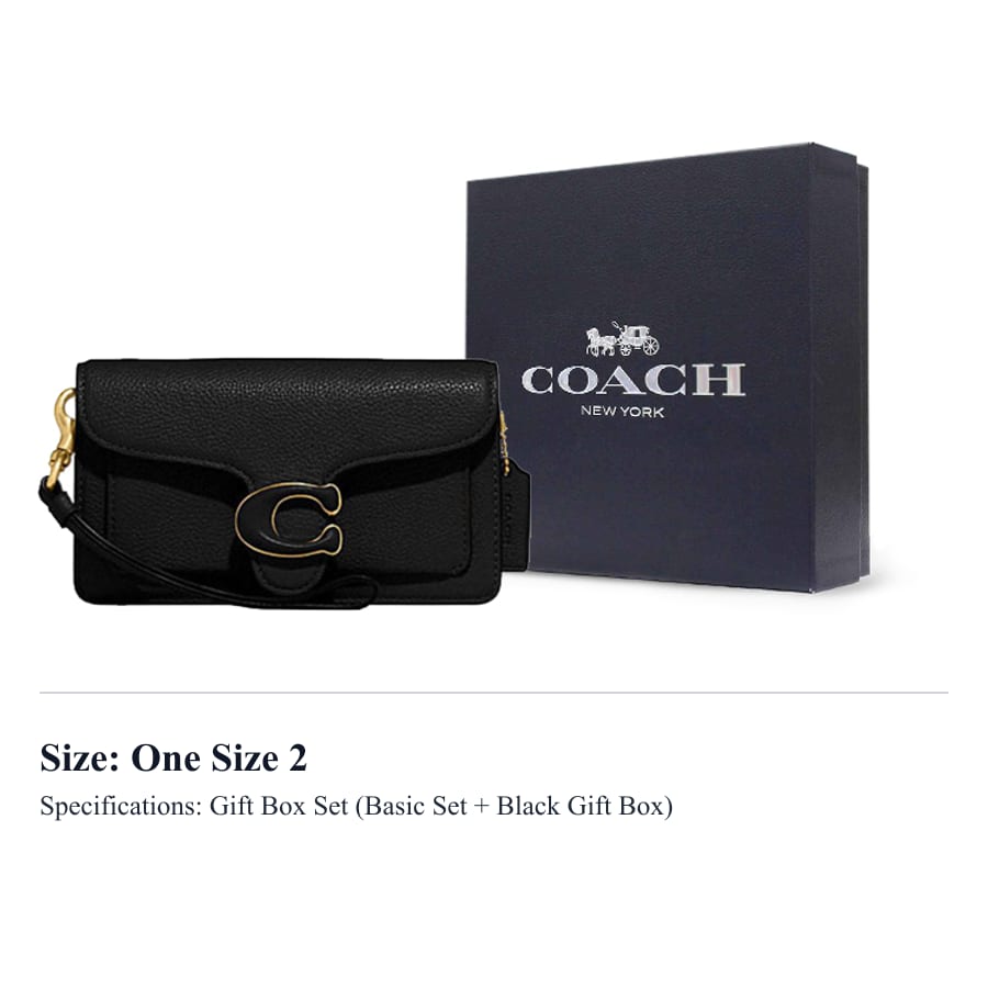 COACH Tabby Cow Leather Crossbody Bags Women's Black CJ925-B4BK