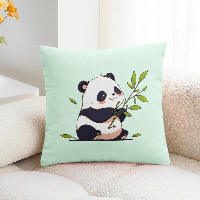 

Декоративная наволочка с принтом бамбуковой панды для спальни, гостиной, квадратная наволочка с подушкой 40x40cm