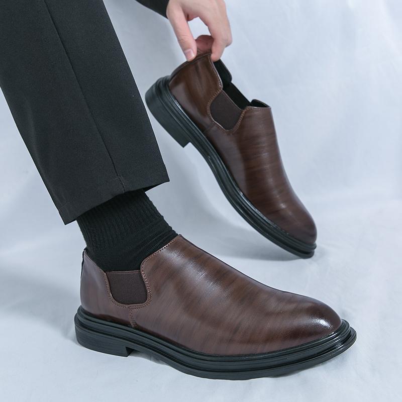 Fashion Fashion Leather Men Casual Shoes Male Slip On Flats Handmade Hot Sale Loafers Classic Mens Formal Dress Business Shoes Moccasins