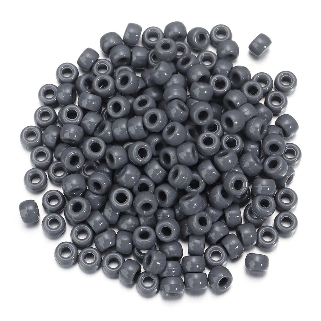 200pcs/lot 9mm Mix Color Acrylic Beads 4mm Big Hole Round Loose Beads For Jewelry Making DIY Necklace Bracelet Craft Accessories