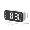 LED Mirror Table Clock Digital Alarm Snooze Display Time Desktop Electronic Table Clocks Desktop Clock LED Mirror Table Clock Di