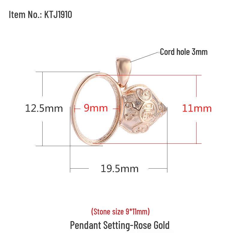 

S925 Sterling Silver Chinese Gourd Pendant with Sand Gold and Amber Inlay 925 Silver