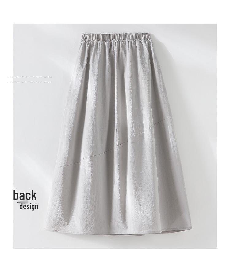 Elastic Waist Tulip Hem Skirt - Women's 2026 Spring French Hepburn Style Mid-Length Little Black Skirt