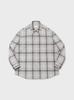 ATELIER DELDIO Plain Ombre Check Comfort Shirt (Sage Gray)