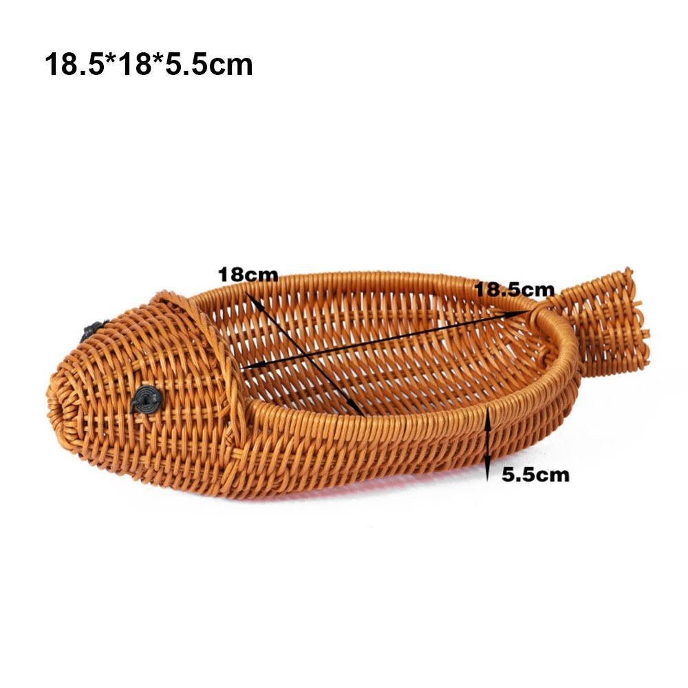 Multistyles Storage Rattan Woven Tea Tray  Restaurant Serving Tabletop Display