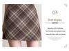 Women's Retro Wool Plaid A-line Skirt - High Waist, Slimming, Anti-exposure, Hip-hugging, Short Korean Style for Autumn/Winter