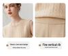 Lekasha Women's 100% Pure Cashmere Sleeveless Cable Knit Sweater for Autumn & Winter