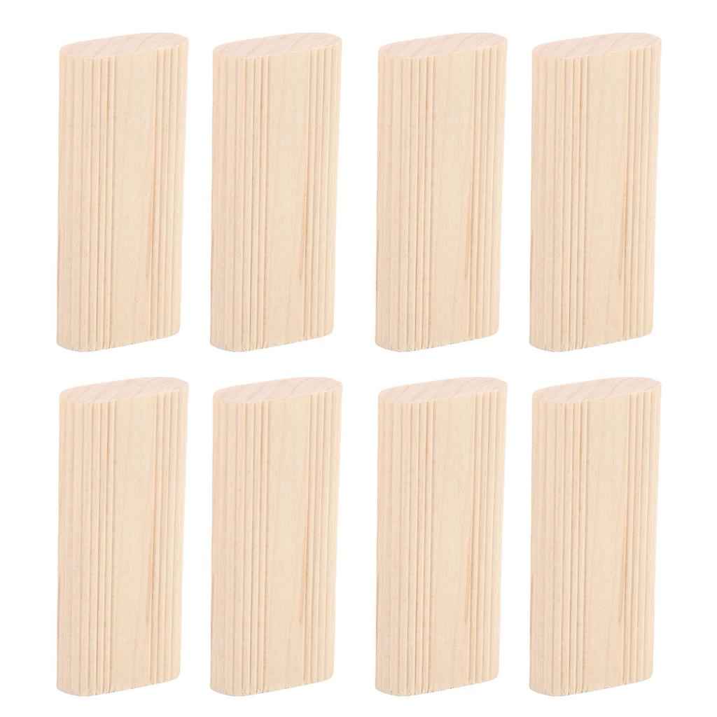 100 STÜCKE Holzdübel 8x22x50mm Buche Gerillte Zapfen für Holzbearbeitung Möbel Spleißen Schrank