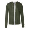 Damen Herbstmode Reißverschluss Hoodie Langarm Kapuzenpullover Sweatshirt Lässige Einfarbige Oberteile Mit Taschen