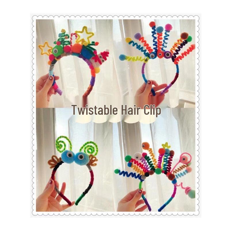 Xi He Macaron Color Chenille Stems for DIY Crafts and Educational Children's Handmade Toys.