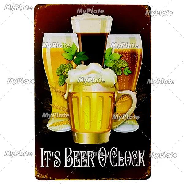 KALTEN BIER Metall Zeichen Vintage Plaque Alkohol Zinn Zeichen Platte Wand-dekor Für Bar Club Mann Cave Kunst Malerei  geschenk