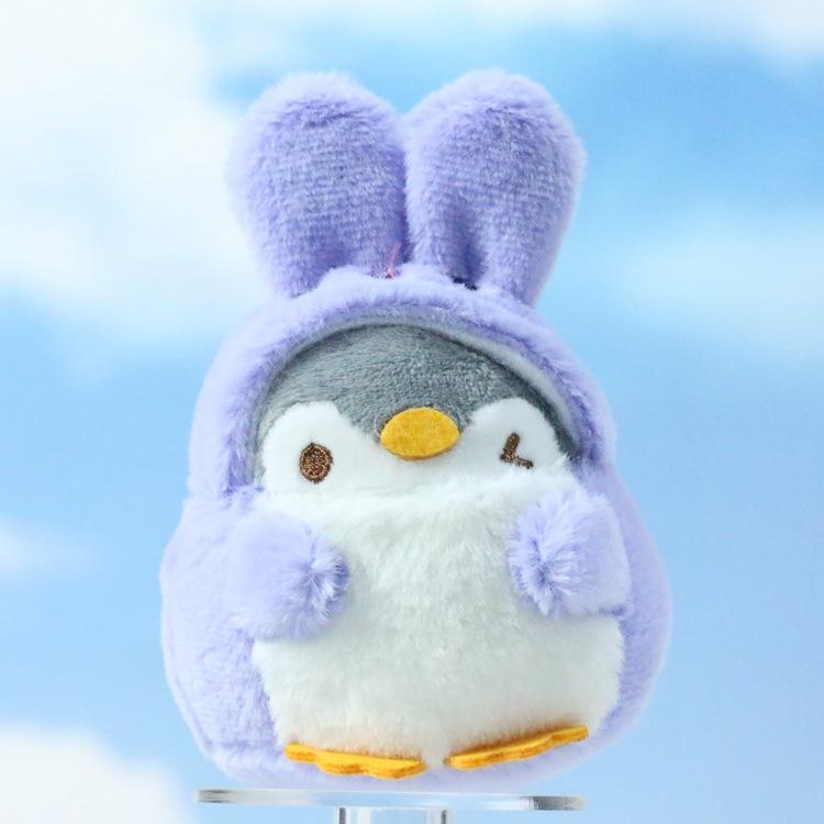 

Fun Penguin Plush Doll Keychain Adorable Cartoon Toy Soft And Cuddly For Everyday Use фиолетовый