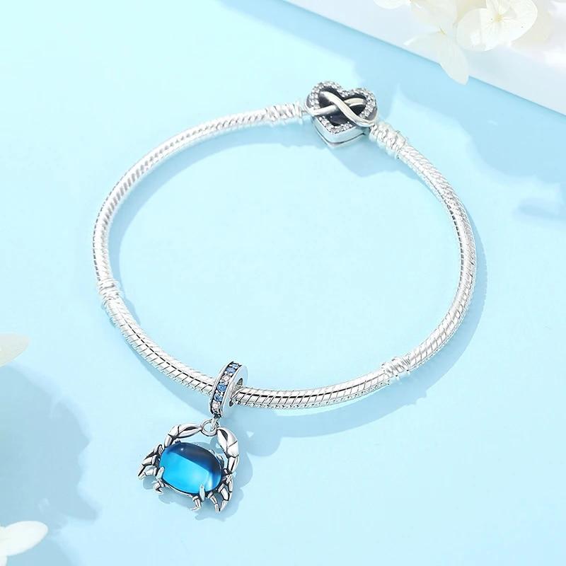 Originale 925 Sterling Sølv Armbånd Armbånd Krystallkule Kjærlighet Hjertelås Perler Charms Moments Armbånd For Kvinner DIY smykker