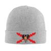 Spanish Burgundy Cross Knitted Hat Beanies Autumn Winter Hats Warm Hip-hop Ski Cross of Saint Andrew Caps Men Women