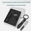 Stainless Steel Magnifying Nail Clippers for Elderly with Hard, Thick Nails - Large Size