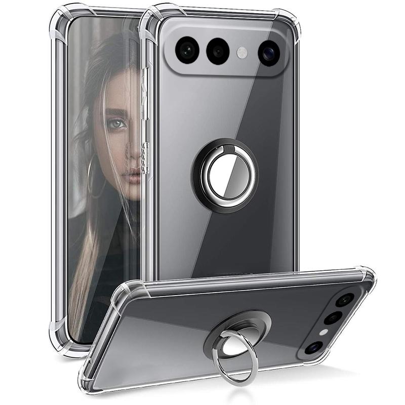 For VIVO X300 FE Case Ring Holder Ultra Thin Transparent Car Navigation Soft Silicone Clear Cover For VIVO X300 FE Phone Casing