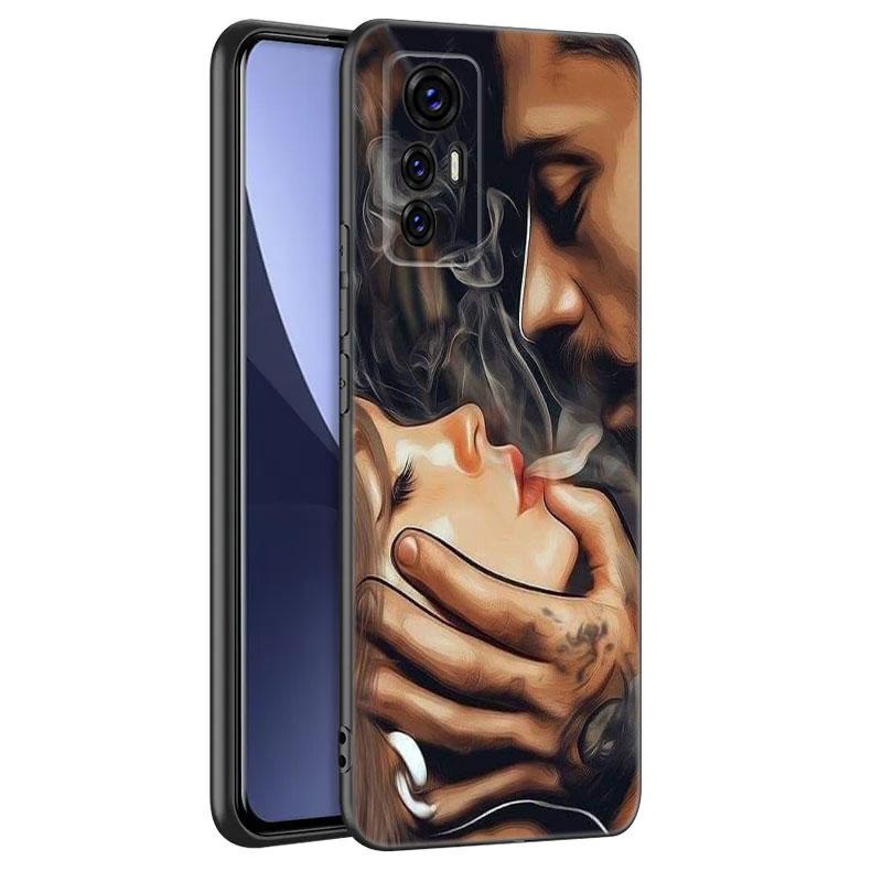 Sexy Sleeve Tattoo Girl Black Silicone Phone Case For Xiaomi Mi 9 SE 8 10T 11 12 13 Lite 9T 11T 12S 12T 13T 14 Pro 5G NE 11i 12X
