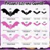 Black & Pink Halloween Bat Wall Stickers for Kids' Room Decoration & Party Ambiance